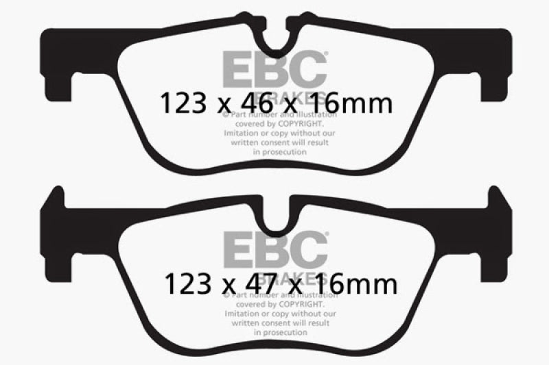 EBC DP42132R 14+ BMW 228 Coupe 2.0 Turbo ATE calipers Yellowstuff Rear Brake Pads