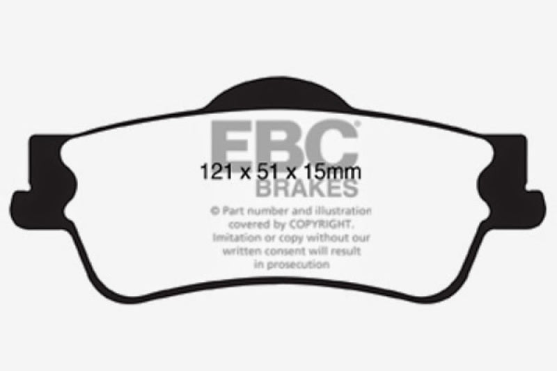 EBC DP41834R 11+ Chevrolet Caprice 3.6 Yellowstuff Rear Brake Pads