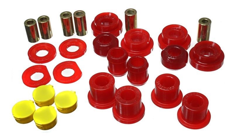 Energy Suspension 06-11 Honda Civic Red Rear Lower Trailing Arm and Lower Knuckle Bushing Set