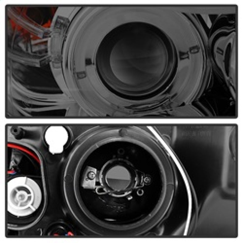 SPYDER 5009029 Spyder BMW E90 3-Series 06-08 (4 dr) Proj LED Halo Amber Reflctr Rplc Bulb Smke PRO-YD-BMWE9005-AM-S