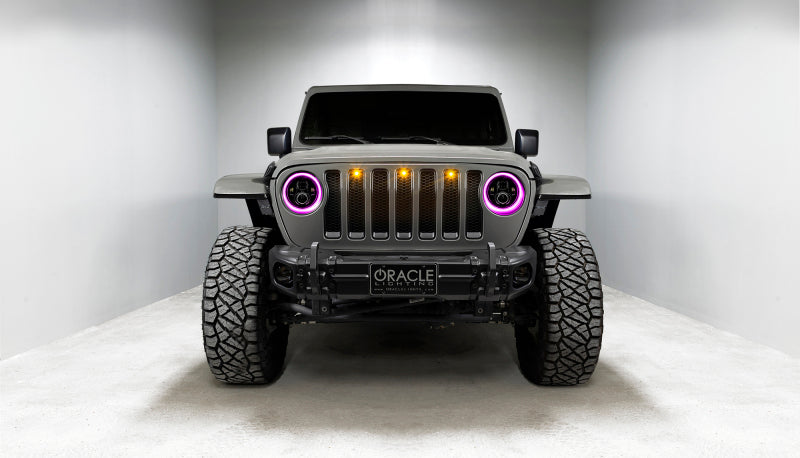 ORACLE Lighting 5769J-332 Oracle Jeep Wrangler JL/Gladiator JT 7in. High Powered LED Headlights (Pair) - Dynamic SEE WARRANTY