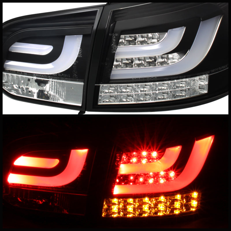 SPYDER 5071767 Spyder Volkswagen Golf/GTI 10-13 G2 Type With Light Bar LED Tail Lights Black ALT-YD-VG10-LED-G2-BK