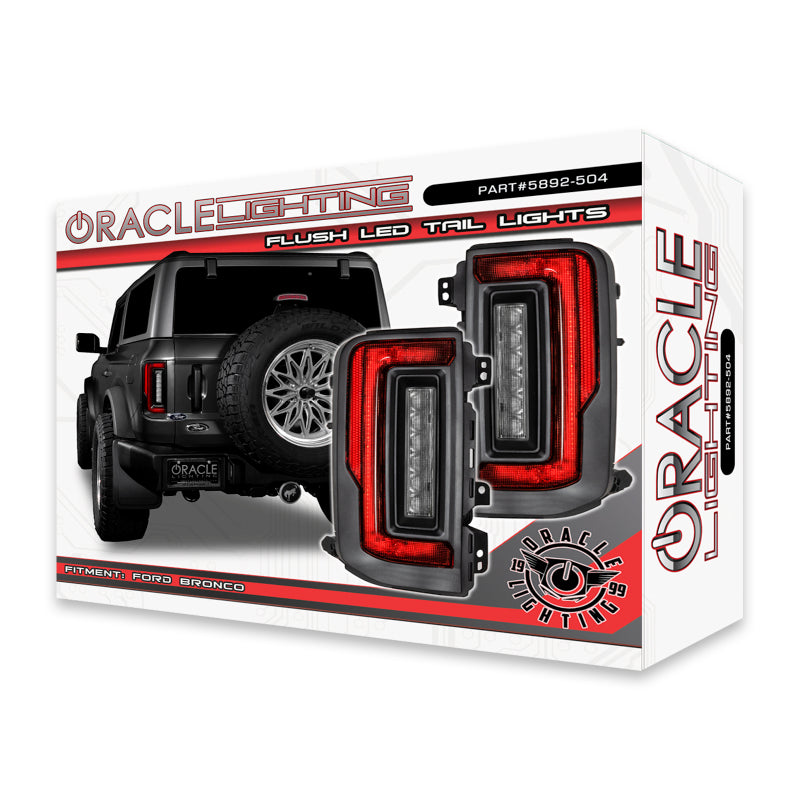 ORACLE Lighting 5892-504 Oracle Lighting 21-22 Ford Bronco Flush Style LED Taillights SEE WARRANTY