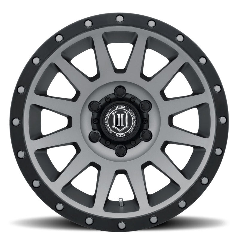 ICON 2017858347TT Compression 17x8.5 6x5.5 0mm Offset 4.75in BS 106.1mm Bore Titanium Wheel