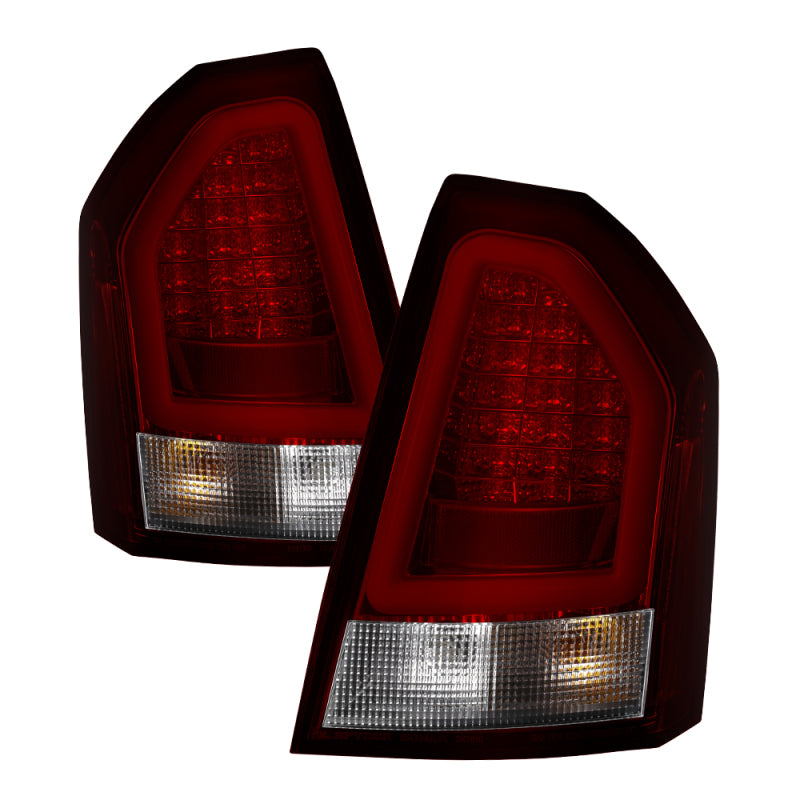 SPYDER 5083395 Spyder Chrysler 300C 08-10 V2 Light Bar LED Tail Lights - Red Clear ALT-YD-C308V2-LED-RC