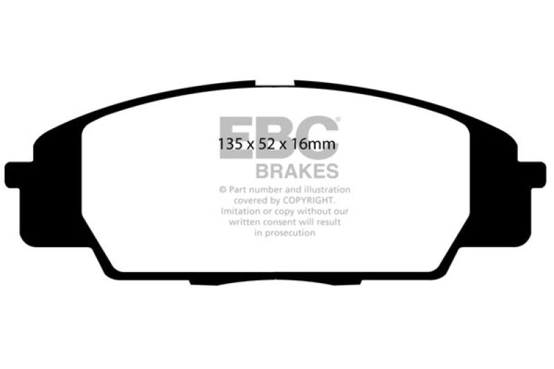 EBC DP31254C 07-11 Acura CSX (Canada) 2.0 Type S Redstuff Front Brake Pads