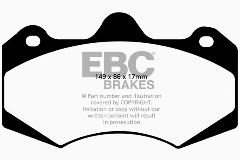 EBC DP5042NDX 01-04 Aston Martin Vanquish 5.9 (AP Caliper) Bluestuff Front Brake Pads