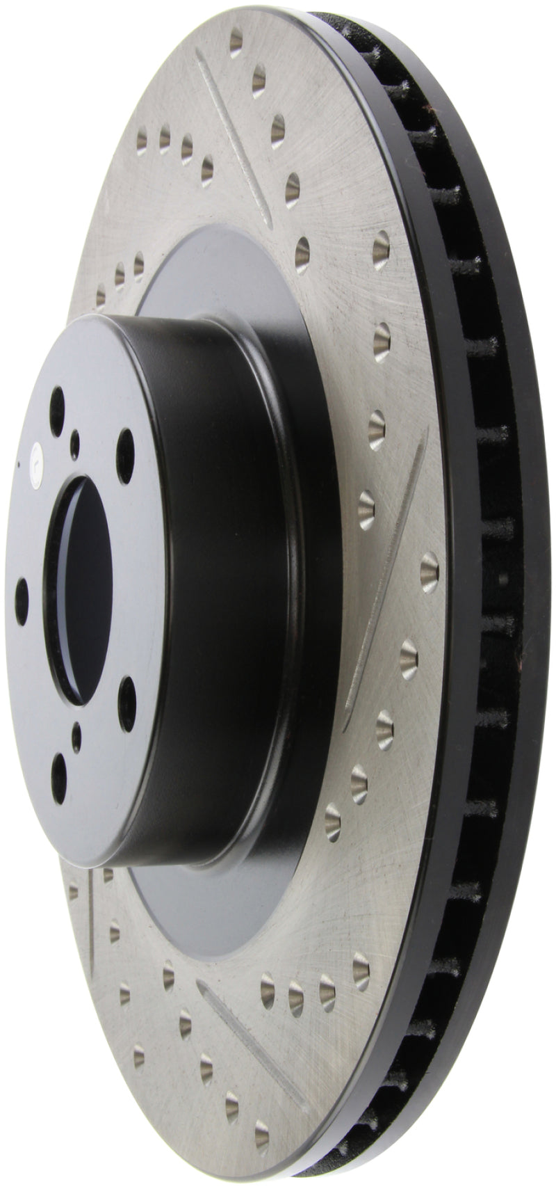 Stoptech 127.47018L StopTech 02-10 Subaru WRX Slotted & Drilled Left Front Rotor (exc. STi)