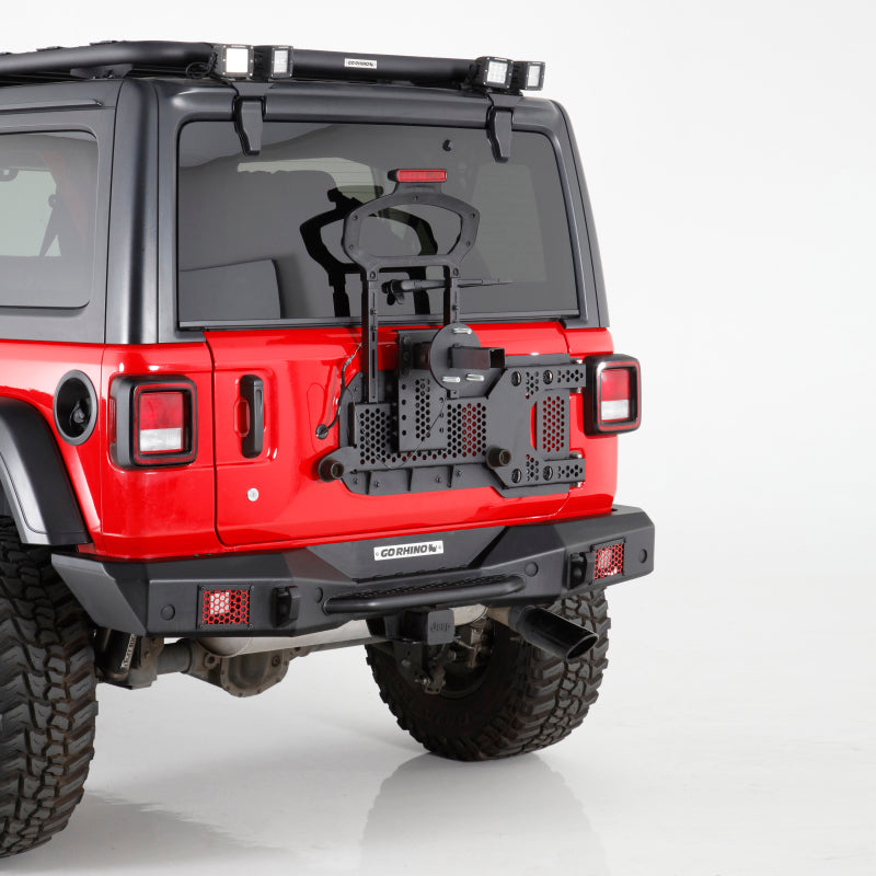 Go Rhino 27137T 08-22 Jeep Wrangler JL/JLU Body Mount Spare Tire Carrier - Tex. Blk
