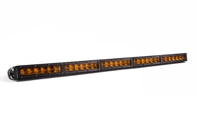 Diode Dynamics DD5040 30 In LED Light Bar Single Row Straight - Amber Driving Each Stage Series