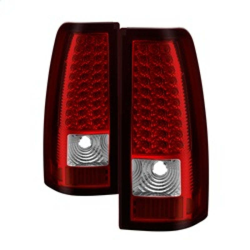 SPYDER 5008787 Xtune Chevy Silverado 1500/2500/3500 03-06 LED Tail Lights Red Clear ALT-ON-CS03-LED-RC