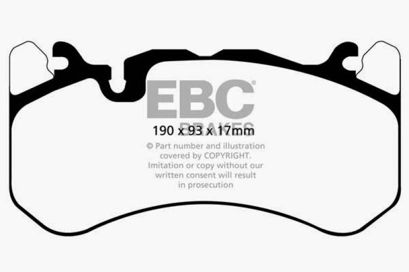 EBC DP42081R 13-14 Audi RS7 4.0TT (w/Cast Iron Rotors & Trapezoid Weights) Yellowstuff Front Brake Pads