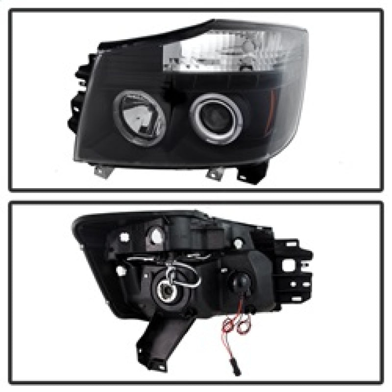 SPYDER 5011572 Spyder Nissan Titan 04-14/Armada 04-07 Projector Headlights LED Halo LED Blk PRO-YD-NTI04-HL-BK