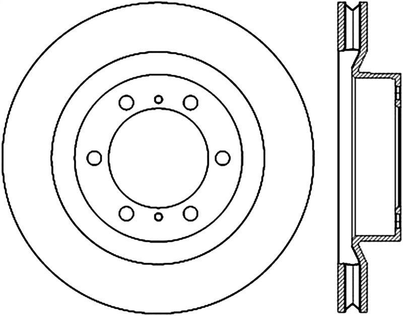 Stoptech 126.44174CSL StopTech 15-17 Lexus GX Front Slotted Left Cryo Rotor