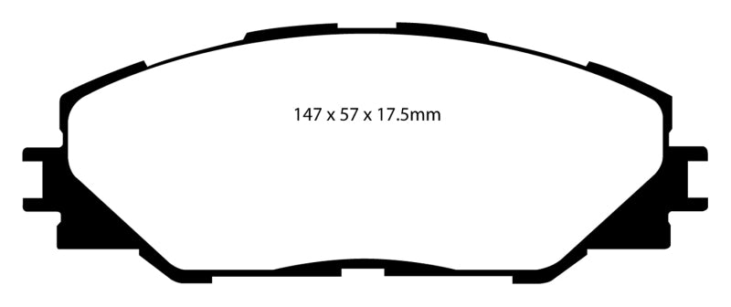 EBC DP61792 06-08 Toyota RAV 4 2.4 (3rd Row Seats) Greenstuff Front Brake Pads