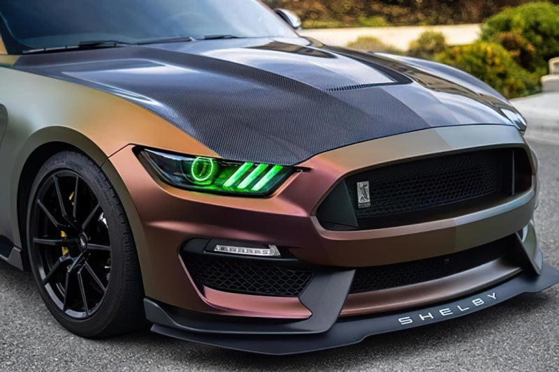 ORACLE Lighting 8199-332 Oracle 15-17 Ford Mustang Dynamic RGB+A Pre-Assembled Headlights - Black Edition - SEE WARRANTY