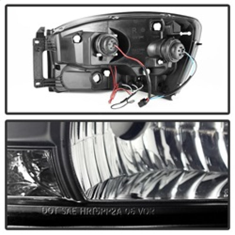 SPYDER 5078391 Spyder Dodge RAM 1500 06-08 06-09 Projector Headlights LED Halo LED Blk Smke PRO-YD-DR06-HL-BSM