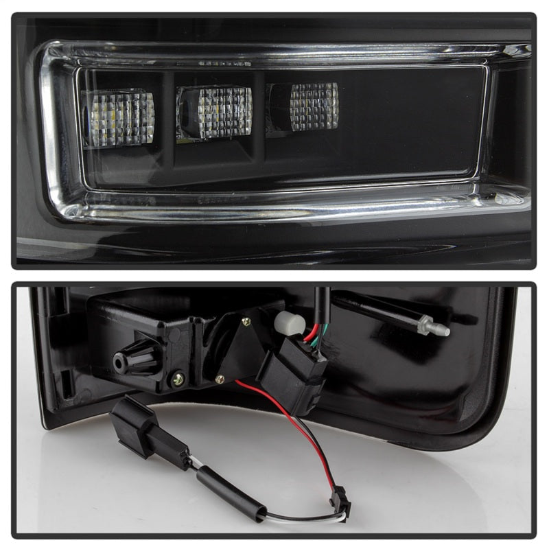 SPYDER 5084170 Spyder 04-08 Ford F-150 Projector Tail Lights - Light Bar DRL LED - Black ALT-YD-FF15004V2-LBLED-BK