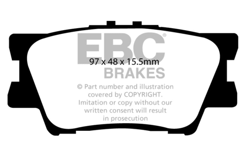 EBC DP31793C 13+ Lexus ES300h 2.5 Hybrid Redstuff Rear Brake Pads