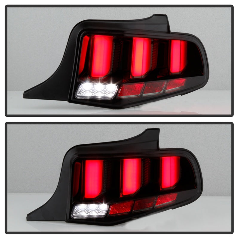 SPYDER 5085115 Spyder 10-12 Ford Mustang Light Bar Seq Turn Signal LED Tail Lights - Smoke ALT-YD-FM10-LED-SM
