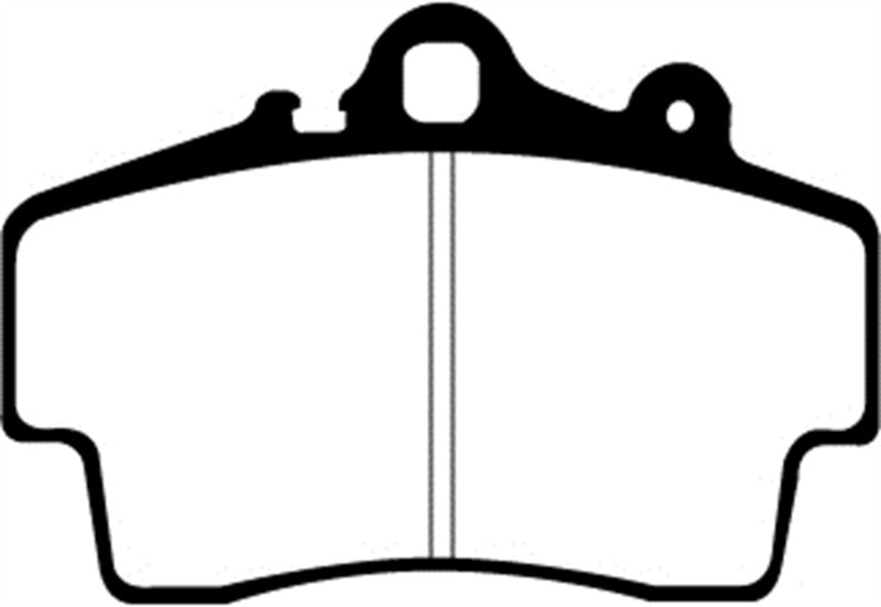 EBC DP31207C 97-99 Porsche Boxster (Cast Iron Rotors only) 2.5 Redstuff Front Brake Pads