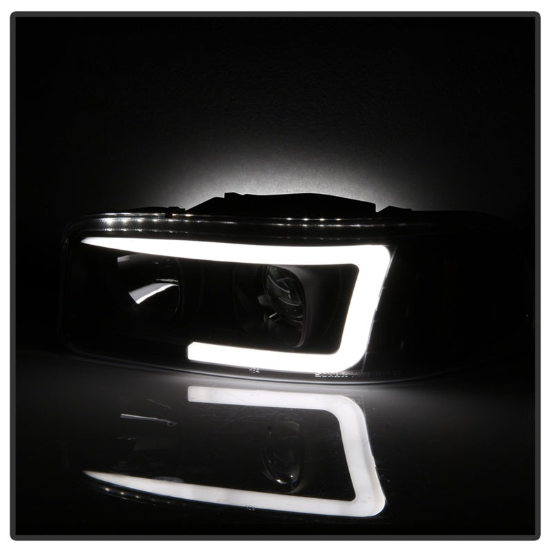 SPYDER 5084521 Spyder GMC Sierra 1500/2500/3500 99-06 V2 Projector Headlights - DRL - Black PRO-YD-CDE00V2-LB-BK