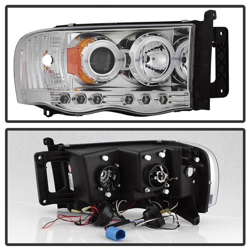 SPYDER 5009982 Spyder Dodge RAM 1500 02-05/RAM 2500 03-05 Projector Headlights LED Halo LED Chrm PRO-YD-DR02-HL-C