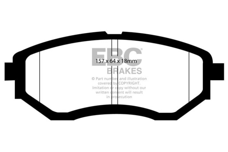 EBC DP31583C 16-21 Subaru WRX 2.0T (Excl 2022+ Models) Redstuff Front Brake Pads