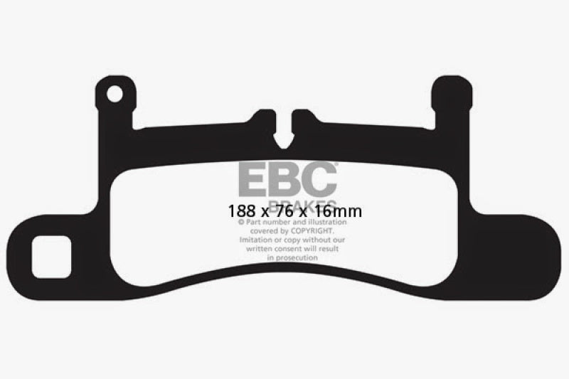 EBC DP42098R 12-15 Porsche 911 (991) (Cast Iron Rotor only) 3.4 Carrera Yellowstuff Rear Brake Pads