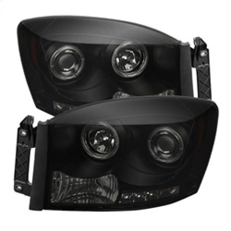 SPYDER 5078391 Spyder Dodge RAM 1500 06-08 06-09 Projector Headlights LED Halo LED Blk Smke PRO-YD-DR06-HL-BSM