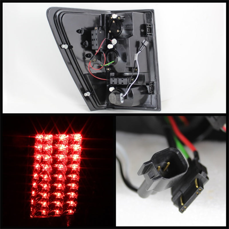SPYDER 5070203 Spyder Jeep Grand Cherokee 07-10 LED Tail Lights Red Clear ALT-YD-JGC07-LED-RC